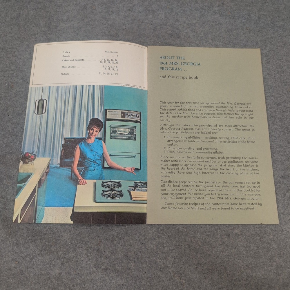 Vintage 1964 Mrs Georgia Recipe Book Mid Century Southern Cooking Booklet - Picture 2 of 2